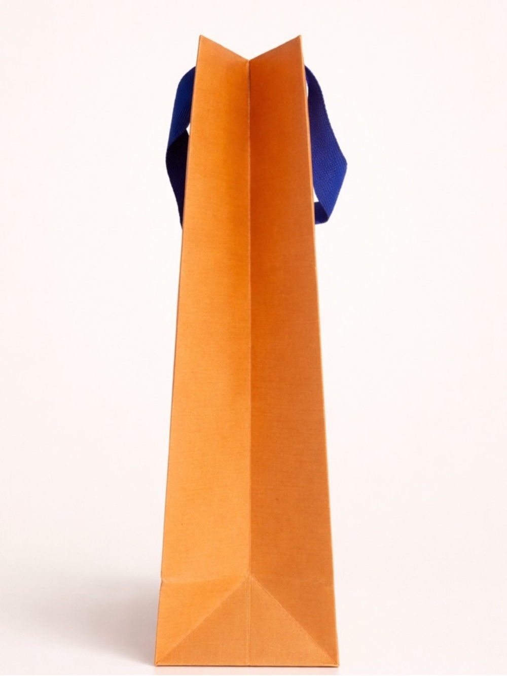 Louis Vuitton Orange Shopping Gift Bag Blue Handles 9.75 x 14 - Picture 5 of 7
